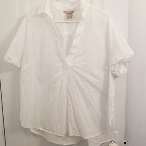HM+ white blouse